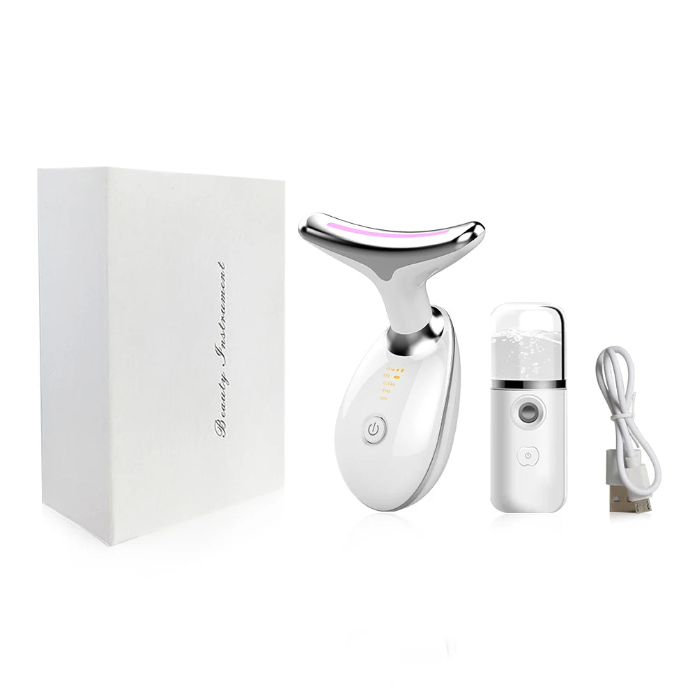 Facial Massager EMS Facial Microcurrent Anti-Aging Facial Massager Skin Tightening Red Light Therapy Neck Face Lifting Massager