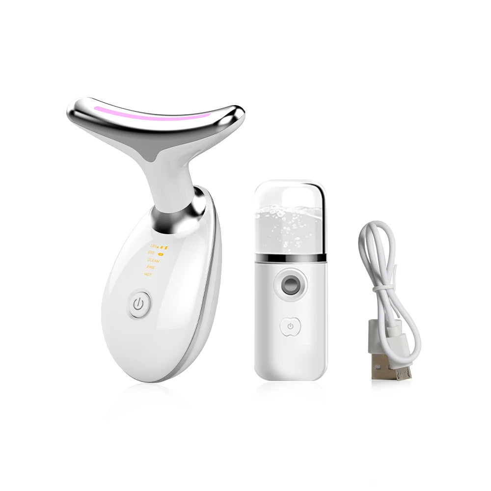 Facial Massager EMS Facial Microcurrent Anti-Aging Facial Massager Skin Tightening Red Light Therapy Neck Face Lifting Massager