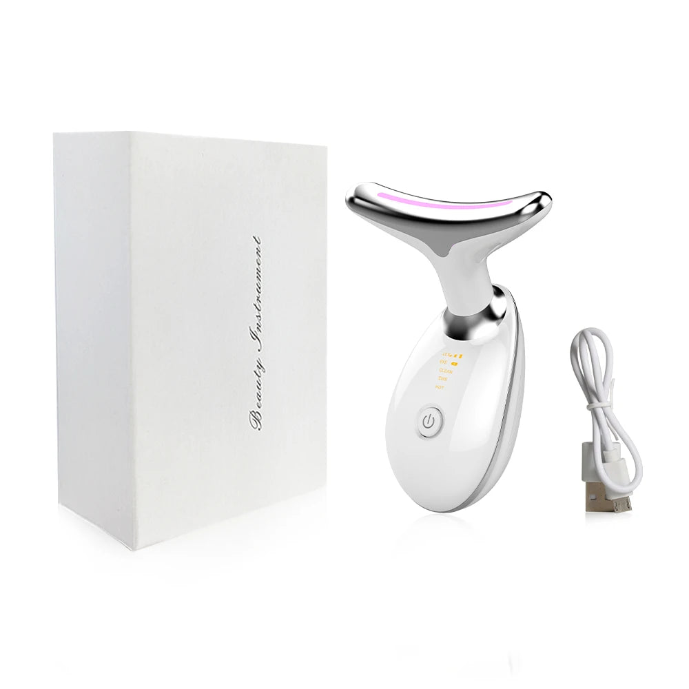 Facial Massager EMS Facial Microcurrent Anti-Aging Facial Massager Skin Tightening Red Light Therapy Neck Face Lifting Massager