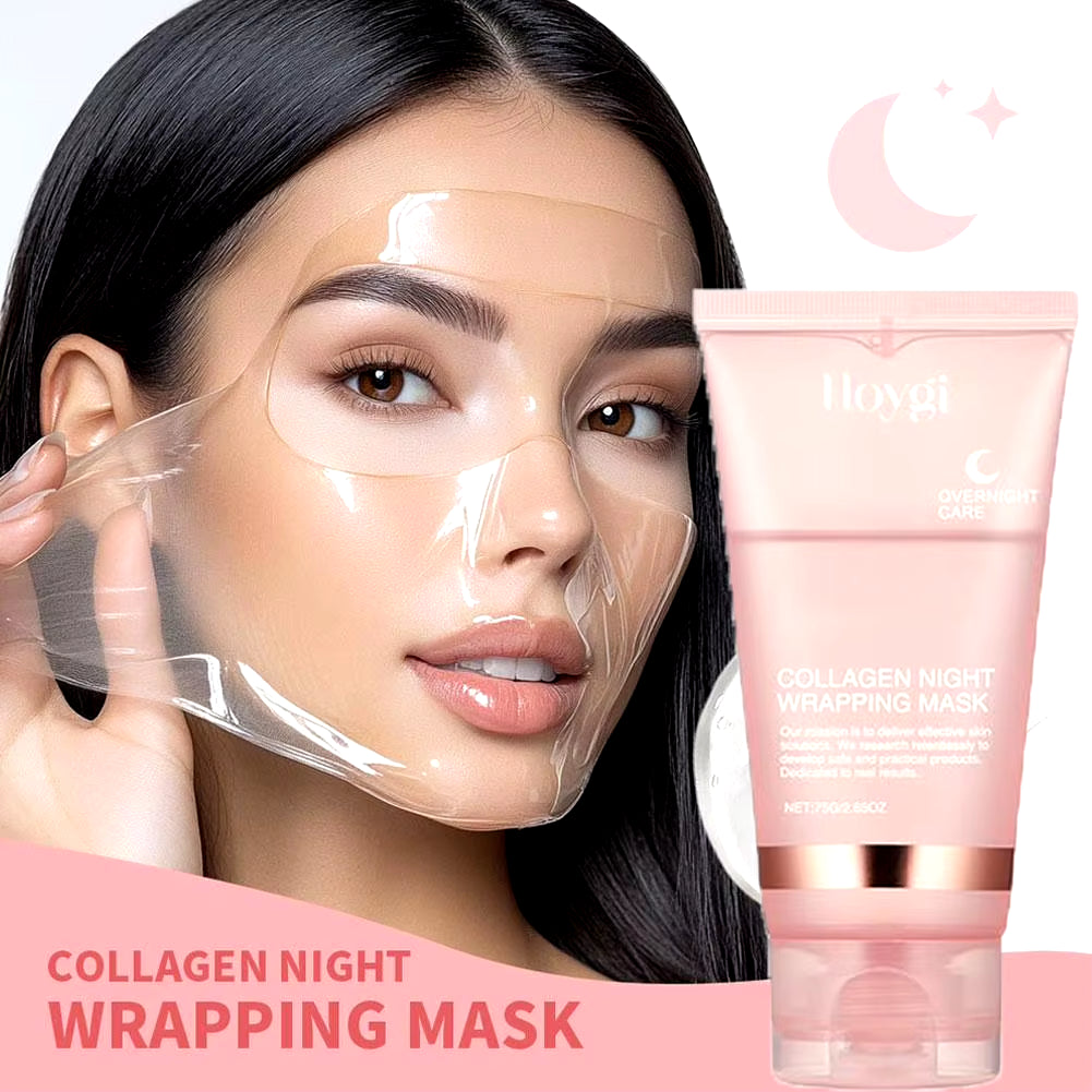 Collagen Tear-Off Mask Collagen Overnight Wrapping Mask Hydrating Moisturizing Hydrolyzed Collagen Mask Korean Skin Care