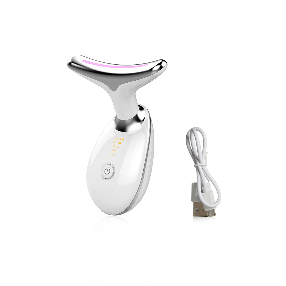 Facial Massager EMS Facial Microcurrent Anti-Aging Facial Massager Skin Tightening Red Light Therapy Neck Face Lifting Massager